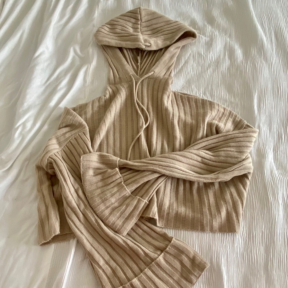 Nasty Gal Knit Sweater Hoodie